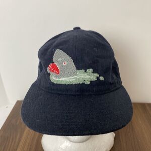 ambsn California Shark Hat Cap Baseball Hipster Skate Urban Beach Black RARE